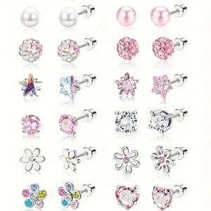 Simply Sparkle Princess Stud Earrings